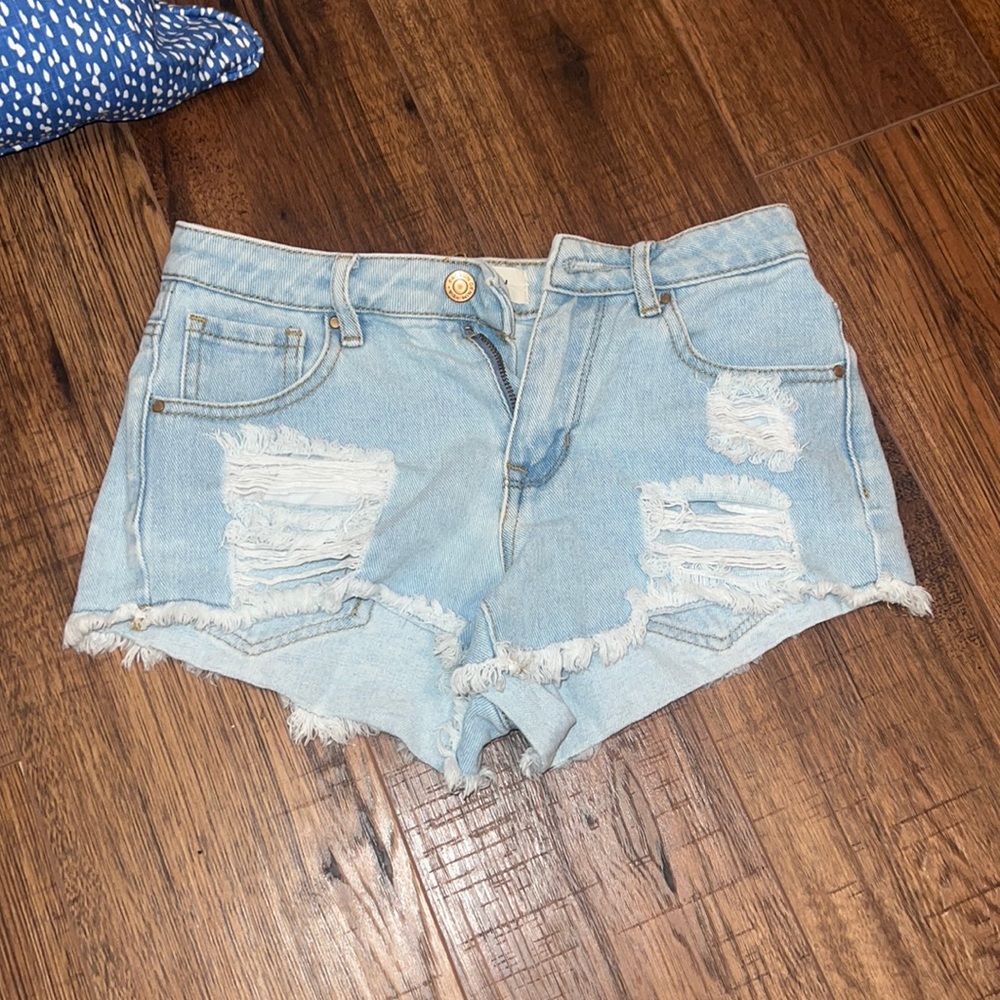 PacSun high waisted denim shorts